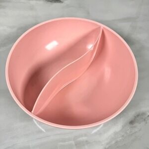 Ovation by Westinghouse Pink Melmac Divided Serving Bowl Melamine Made in USA